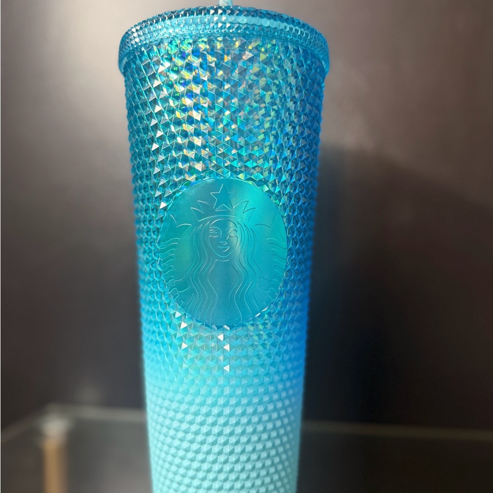 Starbucks Ombre Aqua Blue Studded Tumbler